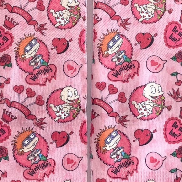 Odd Sox Rugrats Valentines Hearts Pink Crew Socks Men's 6-13 NWT - Picture 3 of 3